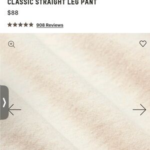 Skims Cotton Straight Leg Pant Heather Oatmeal S NWT